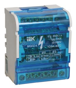 Iek Шины на din рейку в корпусе (кросс модуль) 3l+pen 4х7 ynd10 4 07 100