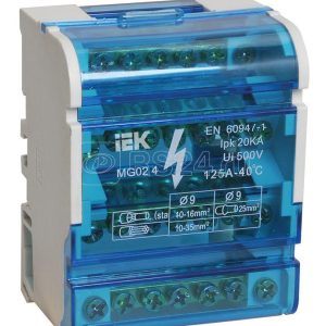 Iek Шины на din рейку в корпусе (кросс модуль) 3l+pen 4х7 ynd10 4 07 100