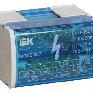 Iek Шины на din рейку в корпусе (кросс модуль) l+pen 2х7 ynd10 2 07 100