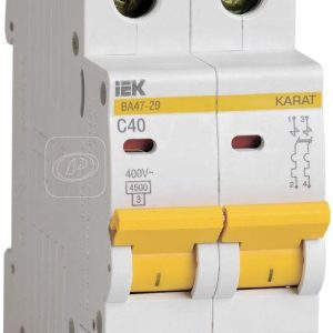 Iek karat Автоматический выключатель ВА47 29 2Р 40А 4,5кА х ка С mva20 2 040 c