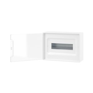 Dkc frame Щиток 12 мод настенный.,ip41 белый, прозрачной дверцей, с 2 шин. pen на 8+6 отв. f12w1wtdk