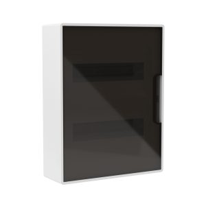 Dkc frame Щиток 24 мод настенный , белый, с тонированной дверцей, с шин. pen 2шт 8отв+ 2шт 6отв. f2