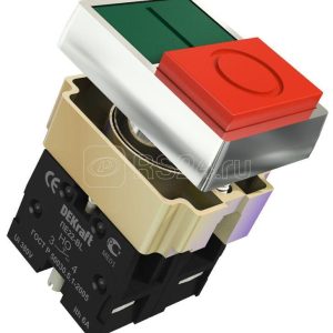 25063dek ПЕ22 bl переключатель кноп., зеленый/красный без инд.