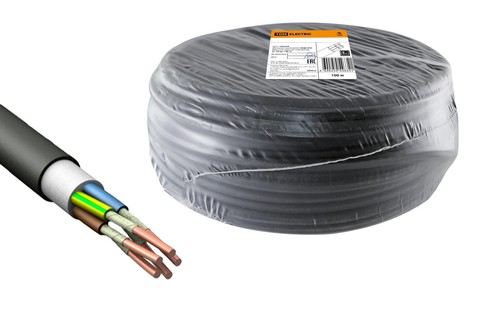Кабель ВВГнг(А) frls 5х2,5 ок(n, pe) 0,66 ГОСТ (100м) tdm