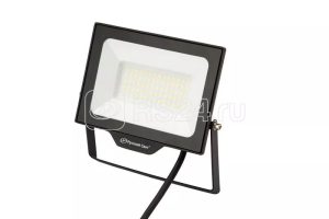 Прожектор светодиодный СДО fl 10 c 50w vw 840 bk cl 192х148х28мм 50Вт 4000К ip65 уличный черн. Русск