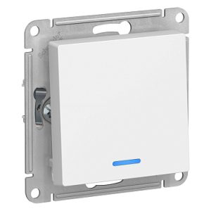 Systeme electric atlasdesign Бел Выключатель 1 клавишный с подсветкой, сх.1а, 10АХ, механизм se atn0