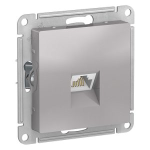 Systeme electric atlasdesign Алюминий Розетка компьютерная rj45, механизм se atn000383