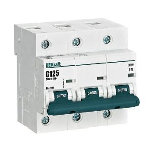 Dekraft Автоматический выключатель 3Р 125А х ка С ВА 201 10кА 13027dek