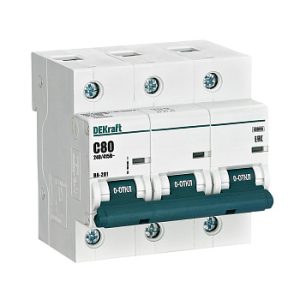 Dekraft Автоматический выключатель 3Р 80А х ка С ВА 201 10кА