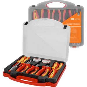 Набор диэлектрического инструмента №2, пласт. чемодан, 11 предметов, 1000В, “ЭкспертЭлектрик” tdm