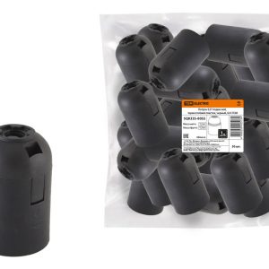 Патрон Е27 подвесной, термостойкий пластик, черный, Б/Н tdm