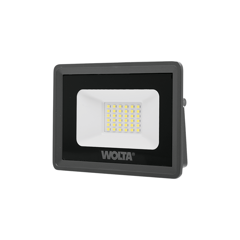 Светодиодный прожектор wolta wfl 30w/06 30Вт 5700К ip65 2700лм серый