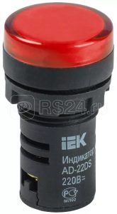Iek Лампа ad22ds(led)матрица d22мм красный 230В bls10 adds 230 k04