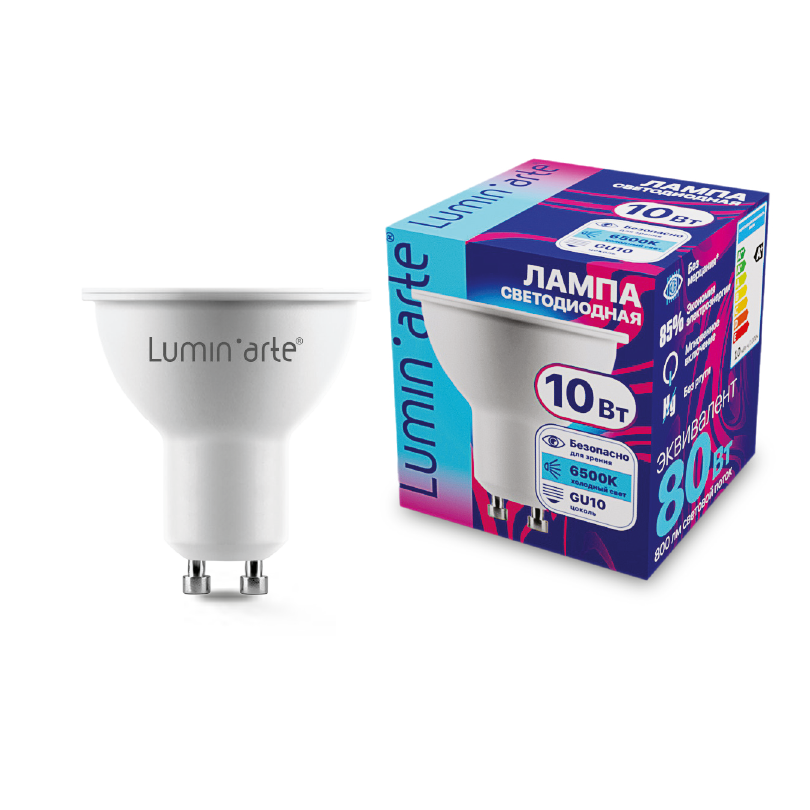 Светодиодная лампа lumin'arte lstd par16 10w6kgu10 10Вт 6500k gu10