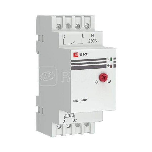 Ekf proxima Фотореле с выносным датчиком din 1 (ФР) 2 100Лк 25А 3000Вт fr din 1 25