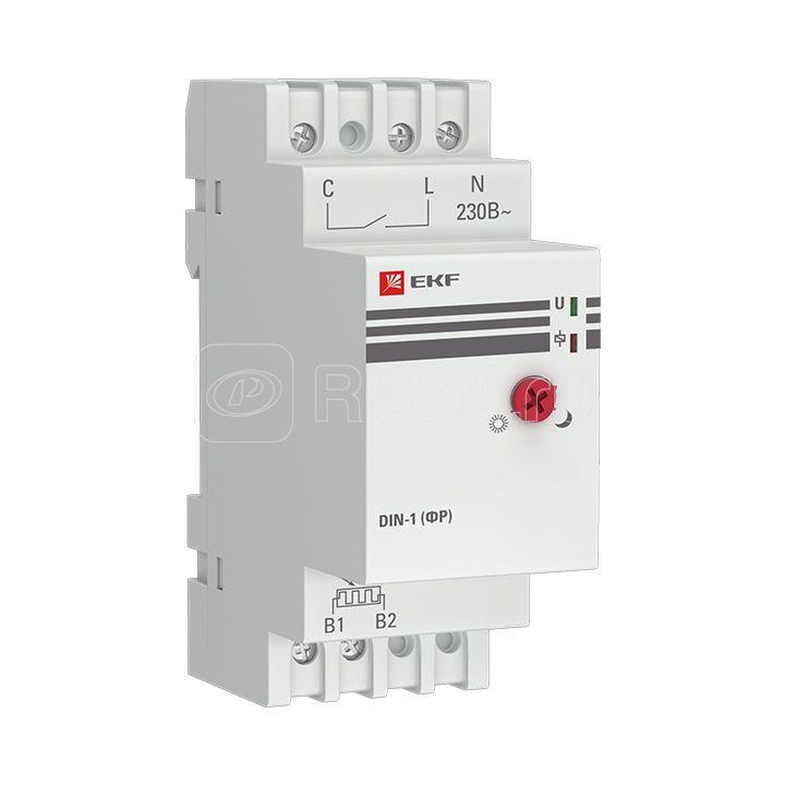 Ekf proxima Фотореле с выносным датчиком din 1 (ФР) 2 100Лк 25А 3000Вт fr din 1 25