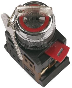 Iek Переключатель Аks 22 черн. с ключ. 2 полож. i o 1з+1р bsw10 aks 2 k02