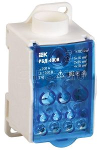 Iek Распределительный блок на din рейку РБД 400А rbd 400
