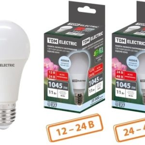 Лампа светодиодная низковольтная МО a60 11 Вт, 12 24 В, 4000 К tdm