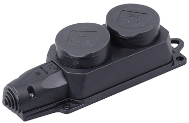 Iek omega РБ32 1 0м Розетка (колодка) двухместная с защитными крышками ip44 pkr62 016 2 k02