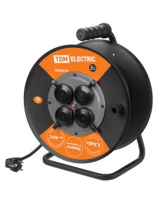 Удлинитель силовой УХз16 004 tdm (метал. катушка, А3, 4 места ip44/30м КГТП ХЛ 3х1,5) УС1 43128