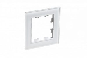 Atn320101 1 постовая рамка, орг. стекло белый