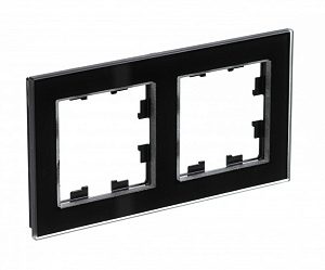 Atn321002 2 постовая рамка, орг. стекло, черный