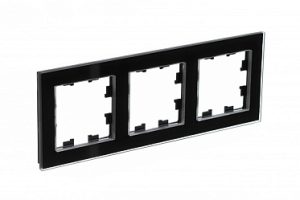 Atn321003 3 постовая рамка орг стекло черный