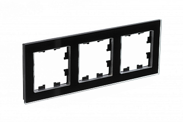 Atn321003 3 постовая рамка орг стекло черный
