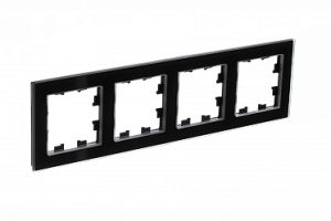 Atn321004 4 постовая рамка, орг. стекло черный