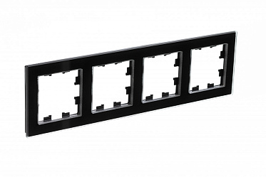 Atn321004 4 постовая рамка, орг. стекло черный
