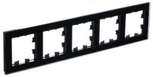 Atn321005 5 постовая рамка, орг. стекло, черный