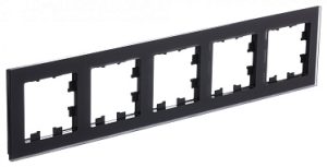 Atn331005 5 постовая рамка, мат. орг. стекло, черный