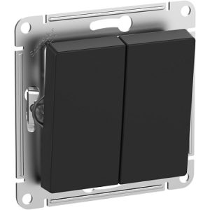 Atn441051 2 клавишный выключатель, ip44, сх.5, 10АХ, механизм, карбон