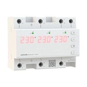 Реле напряжения welrok d6 40 red