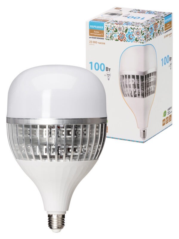 Лампа светодиодная t 100 Вт 230 В 6500 К–e27 (150x253 мм) НАРОДНАЯ