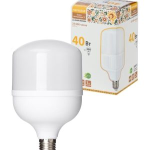 Лампа светодиодная t 40 Вт 230 В 4000 К–e27 (114x183 мм) НАРОДНАЯ