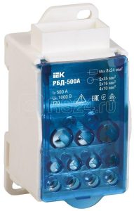 Iek Распределительный блок на din рейку РБД 500А rbd 500