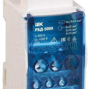 Iek Распределительный блок на din рейку РБД 500А rbd 500