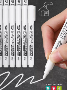 Маркер перманентный белый merisen w 1618