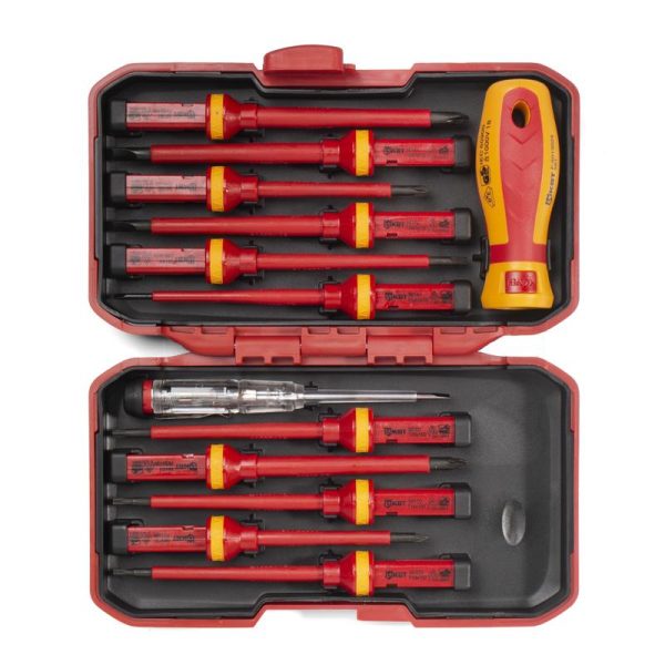 Отвертка диэлектрическая со сменными битами НИО 4412 серия ПРОФИ (КВТ)