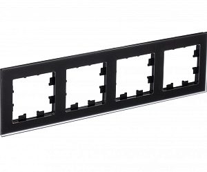 4 постовая рамка, мат. орг. стекло, черный