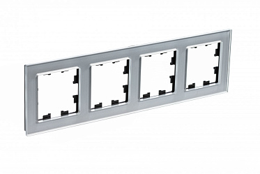 4 постовая рамка, стекло алюминий