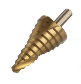 Сверло по металлу ступенчатое, 9 36 мм, 10 ступеней, нитрид., hss, цилиндр. хв., "Рубин" tdm