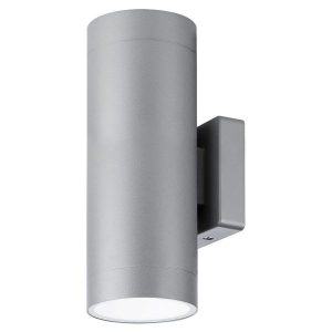 Светильник настенный led, Тубо, 2х6 Вт, 4000 К, h252 мм, алюм./сер., вверх/вниз, ip65, tdm