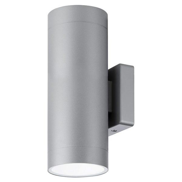 Светильник настенный led, Тубо, 2х6 Вт, 4000 К, h252 мм, алюм./сер., вверх/вниз, ip65, tdm