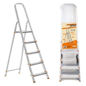 Стремянка алюминиевая СА5, 5 ступеней, усиленный профиль h=1000 мм, Народная