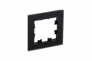 1 постовая рамка, матовая, орг стекло, черный