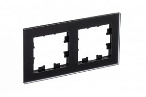 2 постовая рамка, матовый, орг стекло, черный