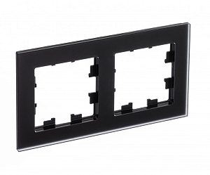 2 постовая рамка, матовый, орг стекло, черный